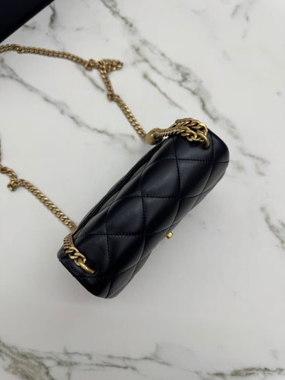 CHANEL 25P 愛心金球羊皮 黑色