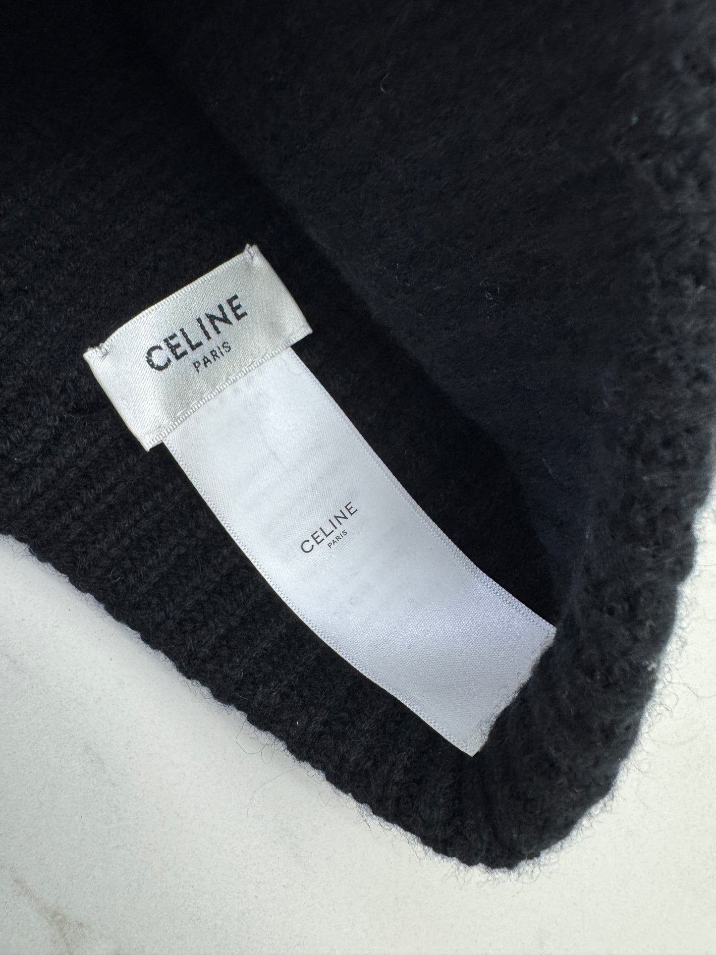 CELINE Cashmere 凱旋門Logo冷帽
