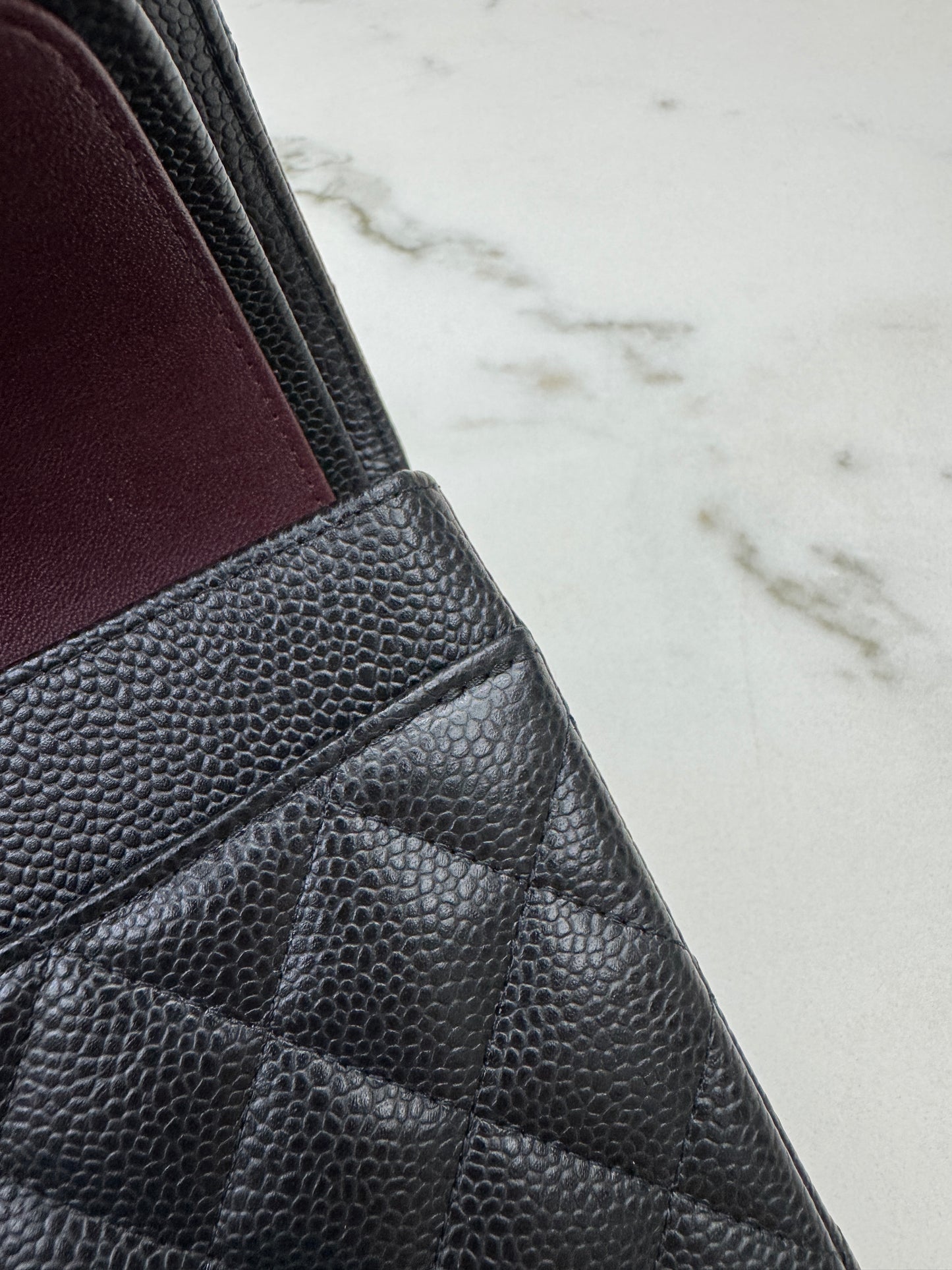 CHANEL CF25 Medium 黑銀牛