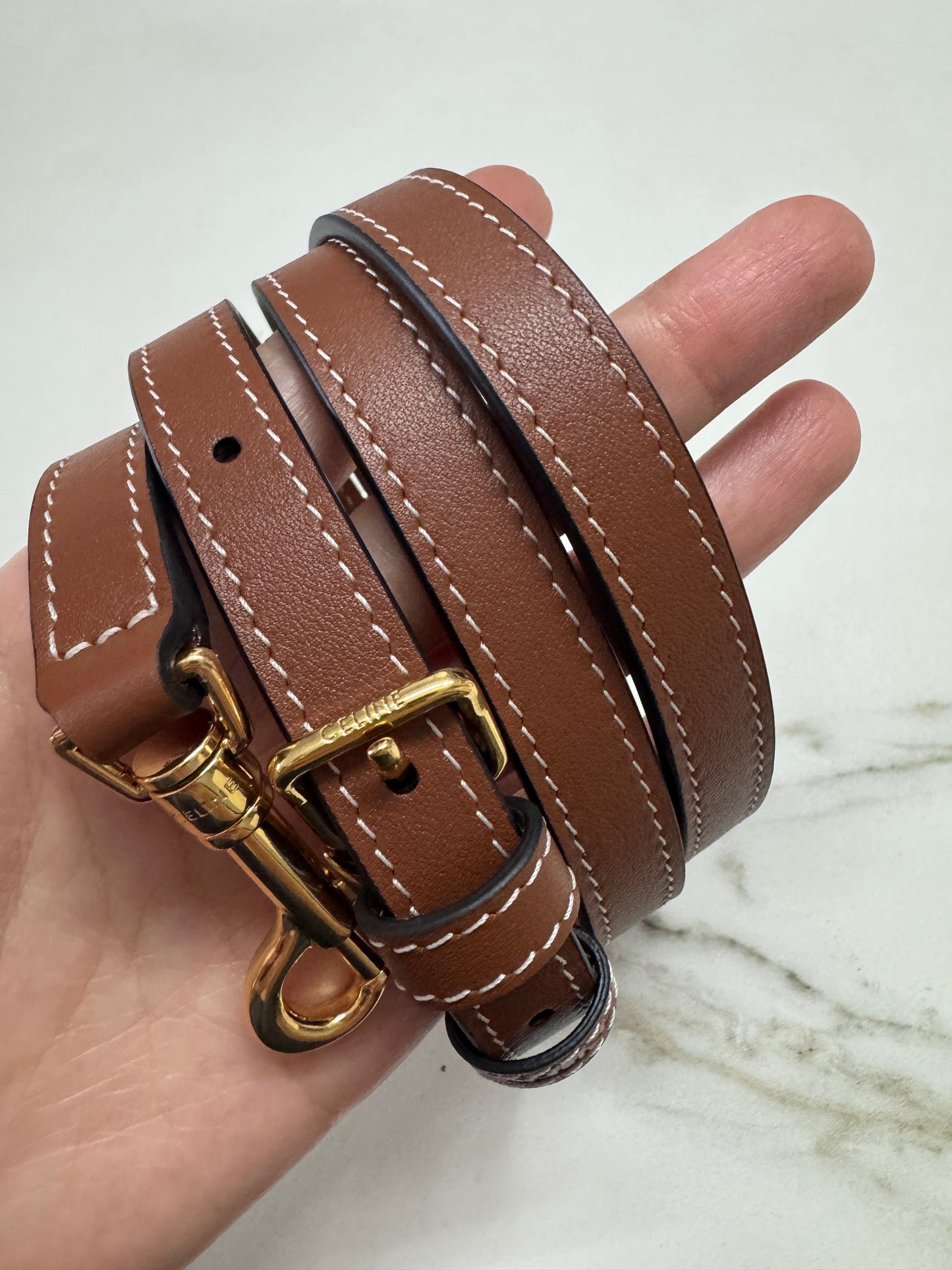CELINE Triomphe Boston 棕色
