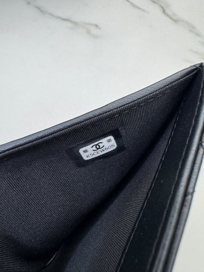 CHANEL 25K Passport Holder So Black