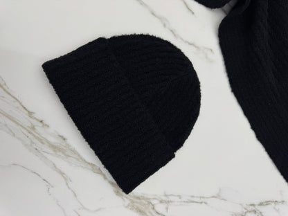CHANEL Beanie & Scarf 糯米條針織冷帽 圍巾
