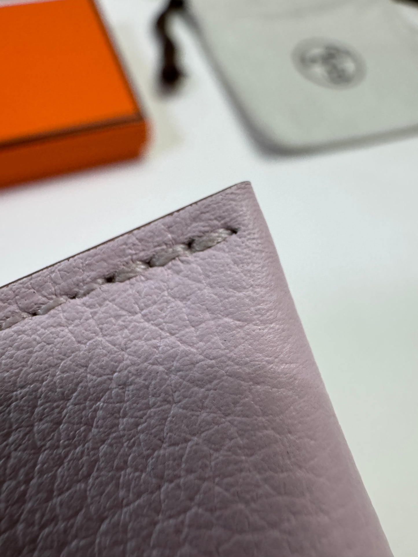 HERMES R.M.S. Card Holder 夢幻紫拼金棕 Evergrain