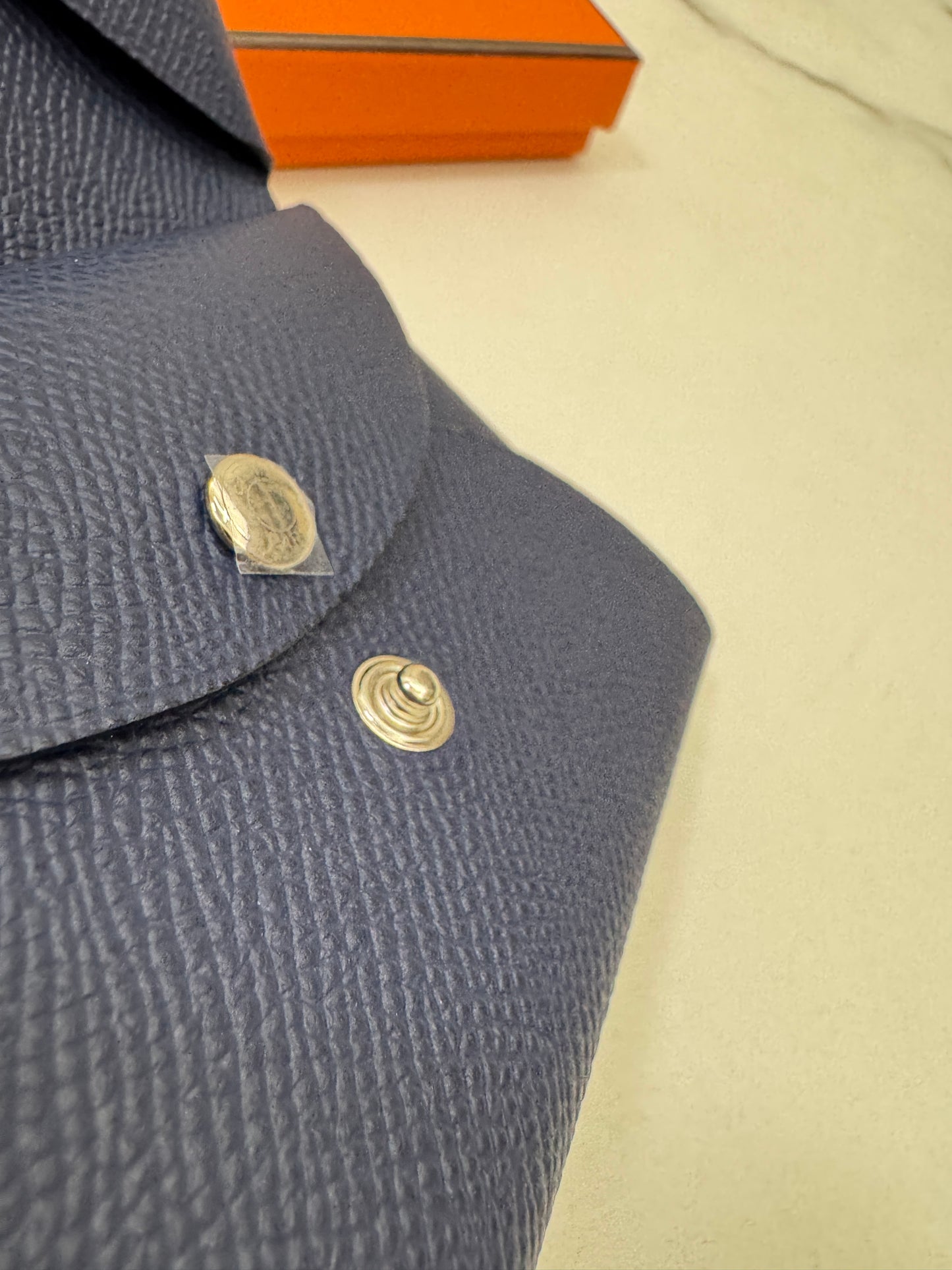 HERMES Calvi Duo 海軍藍 7U Navy Epsom