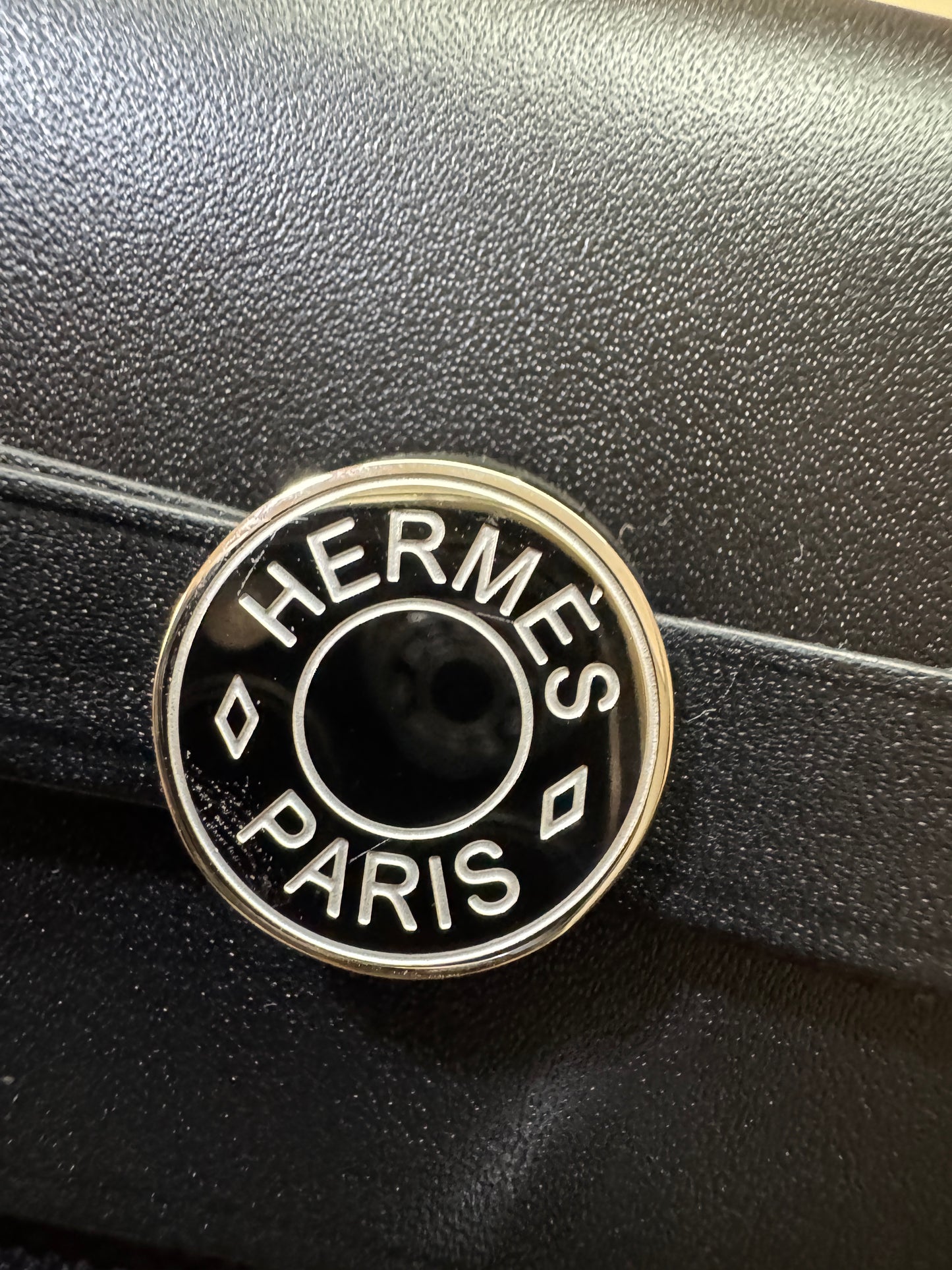 HERMES Mini Herbag 黑銀