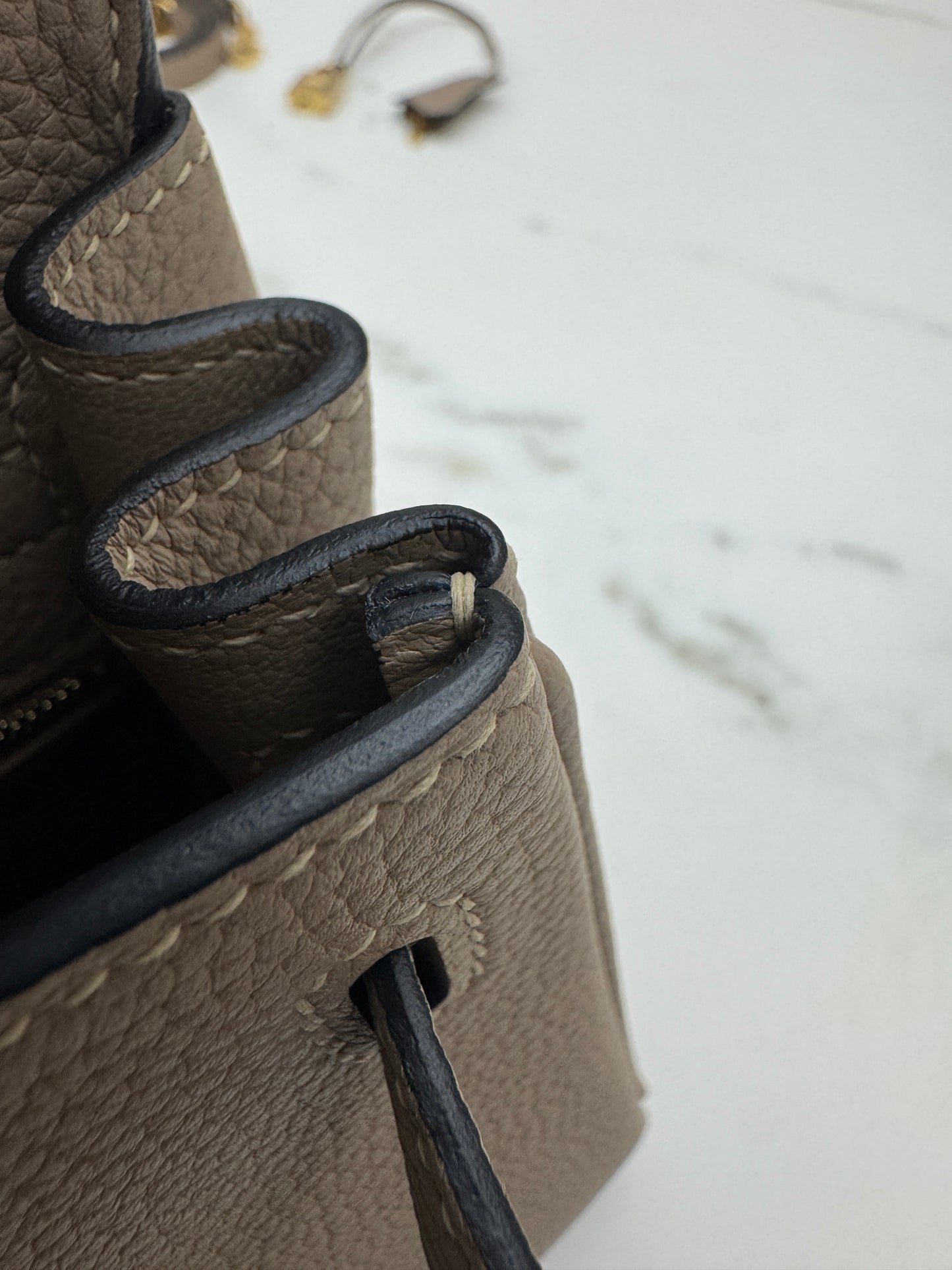 HERMES Kelly 25 斑鳩灰金扣 內縫 Togo 81 Gris Tourterelle GHW