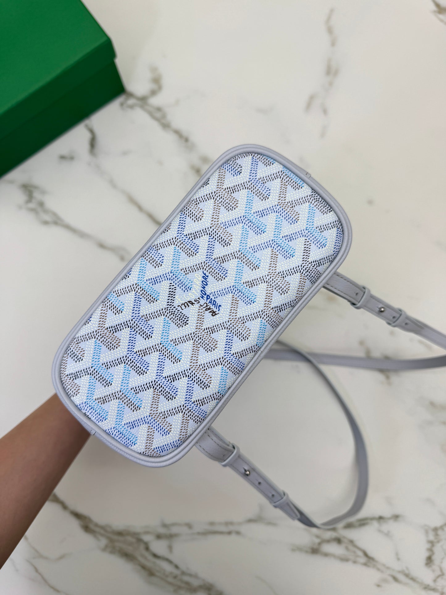 GOYARD 冰川藍 Mini Alpin Backpack Polar Blue