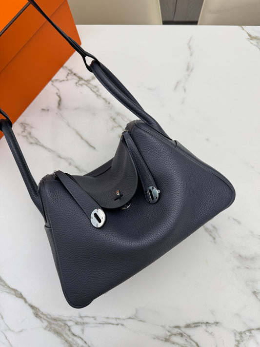 HERMES Lindy 30 石墨灰銀扣 TC 88 Graphite PHW