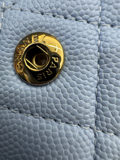 CHANEL CF23 Small 23P粉藍色