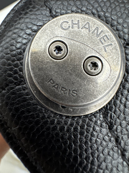 CHANEL 25Bag Small 黑銀小號 荔枝牛皮 Caviar Calfskin