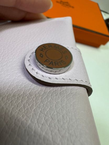 HERMES R.M.S. Cardholder 夢幻紫拼金棕 Evergrain小牛皮