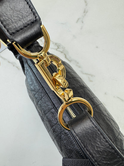 DIOR D-Journey Small 黑色油臘皮