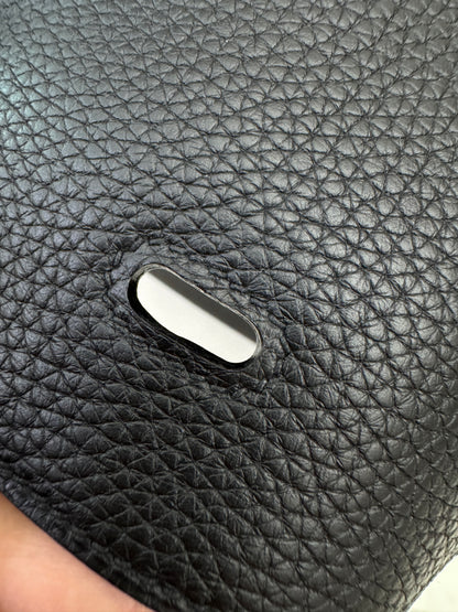 HERMES Lindy30 黑銀 TC Noir PHW