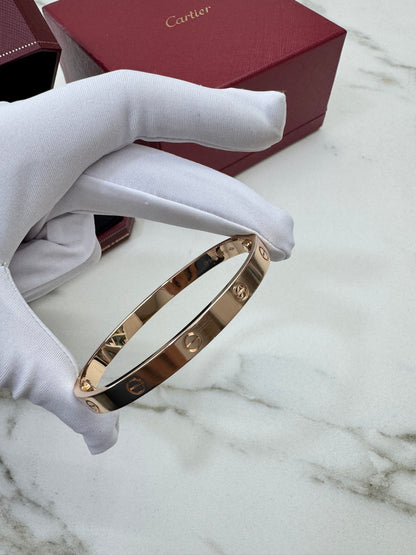 CARTIER Love Bracelet Classic Brushed Rose Gold 磨砂玫瑰金