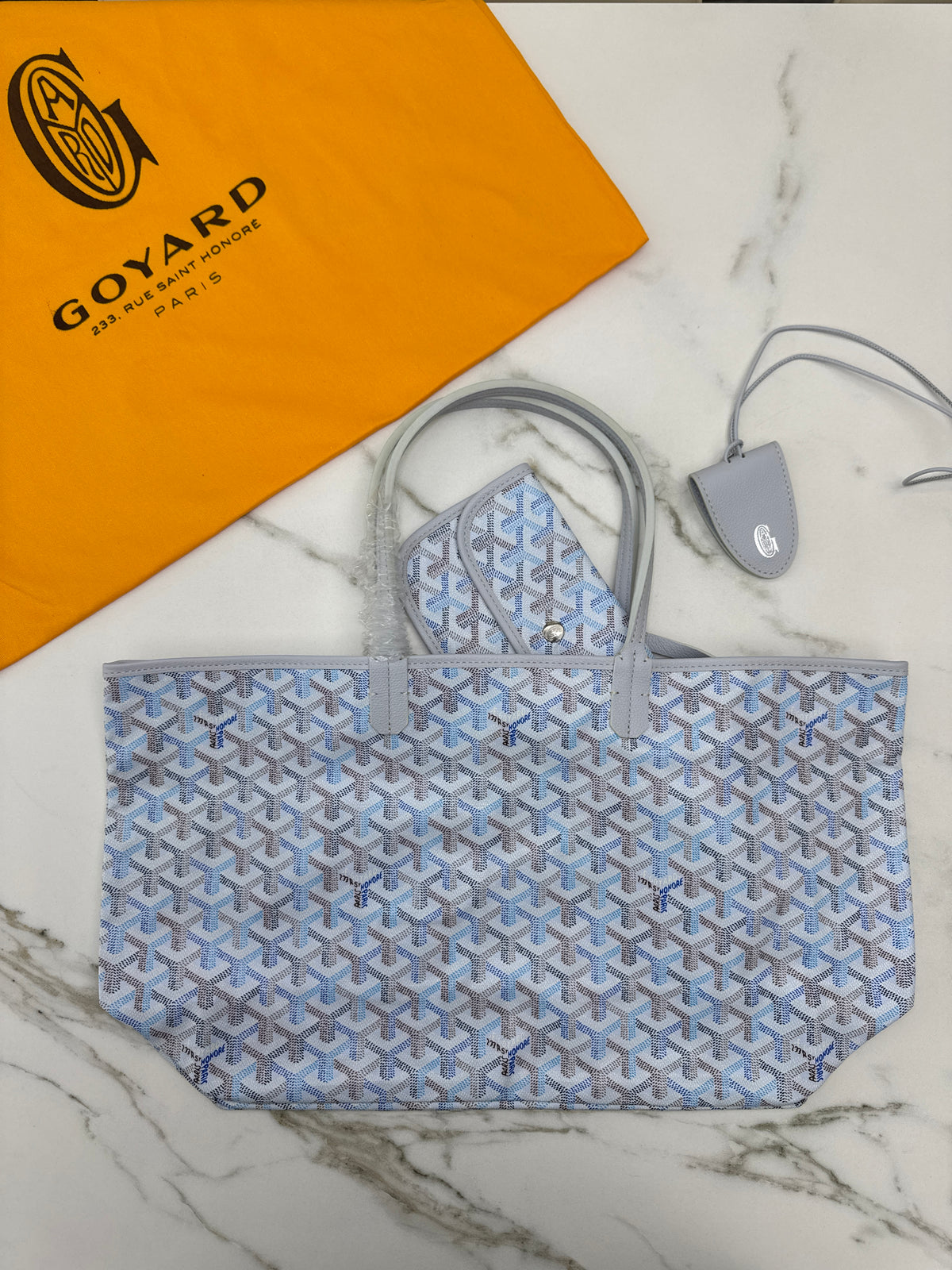 GOYARD St Louis Tote PM Polar Blue