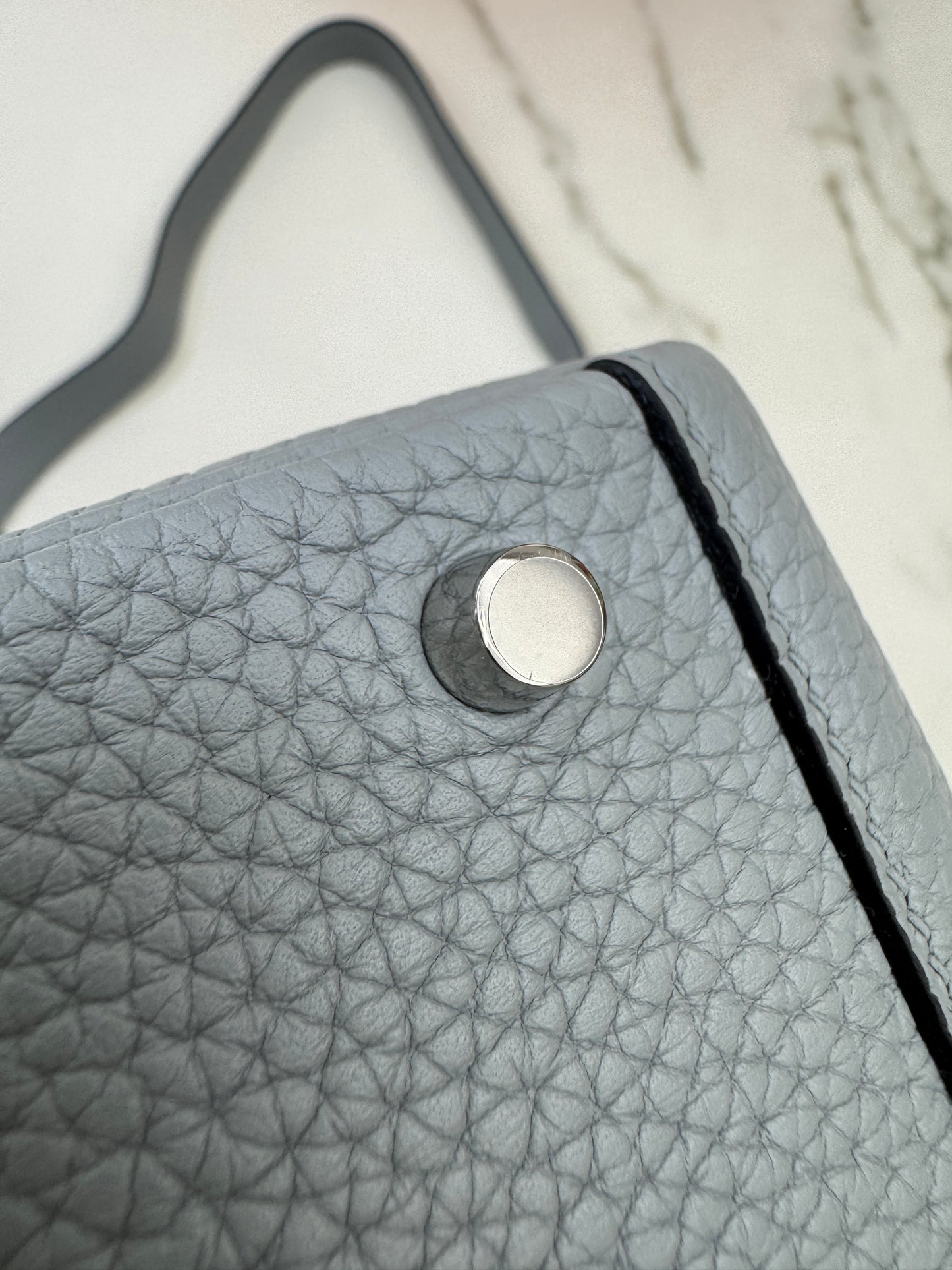HERMES Mini Lindy II 木偶灰銀扣 TC Gris Platin PHW