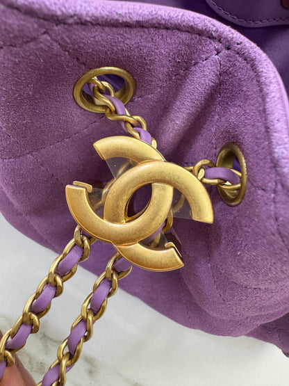 CHANEL Mini 25 Bag 紫色麂皮