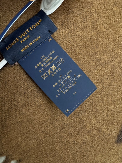 LV Reykjavik Scarf Marron Fonce 100% Cashmere