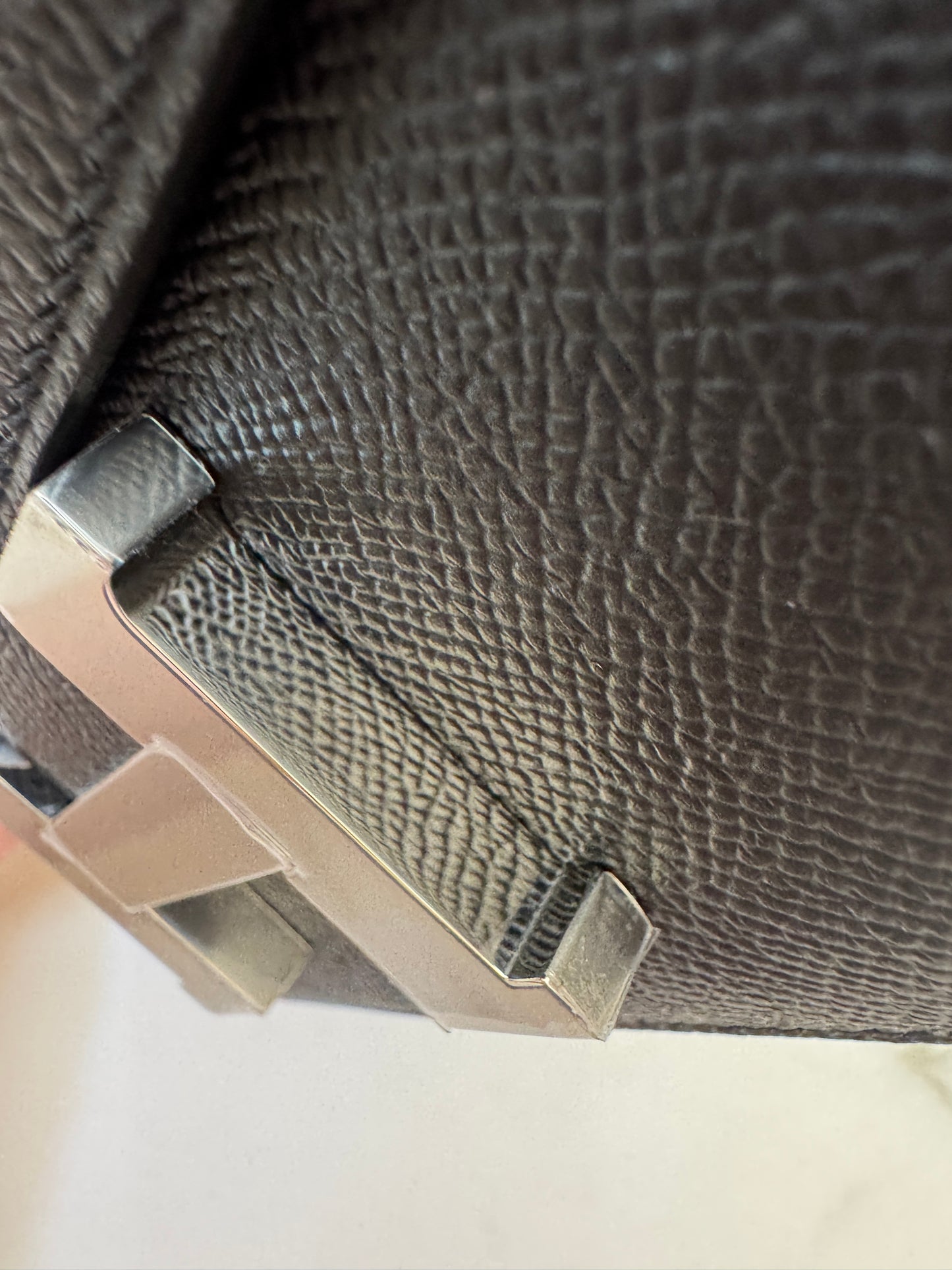 HERMES Mini Constance 新版 附鏡子 黑銀 Epsom PHW