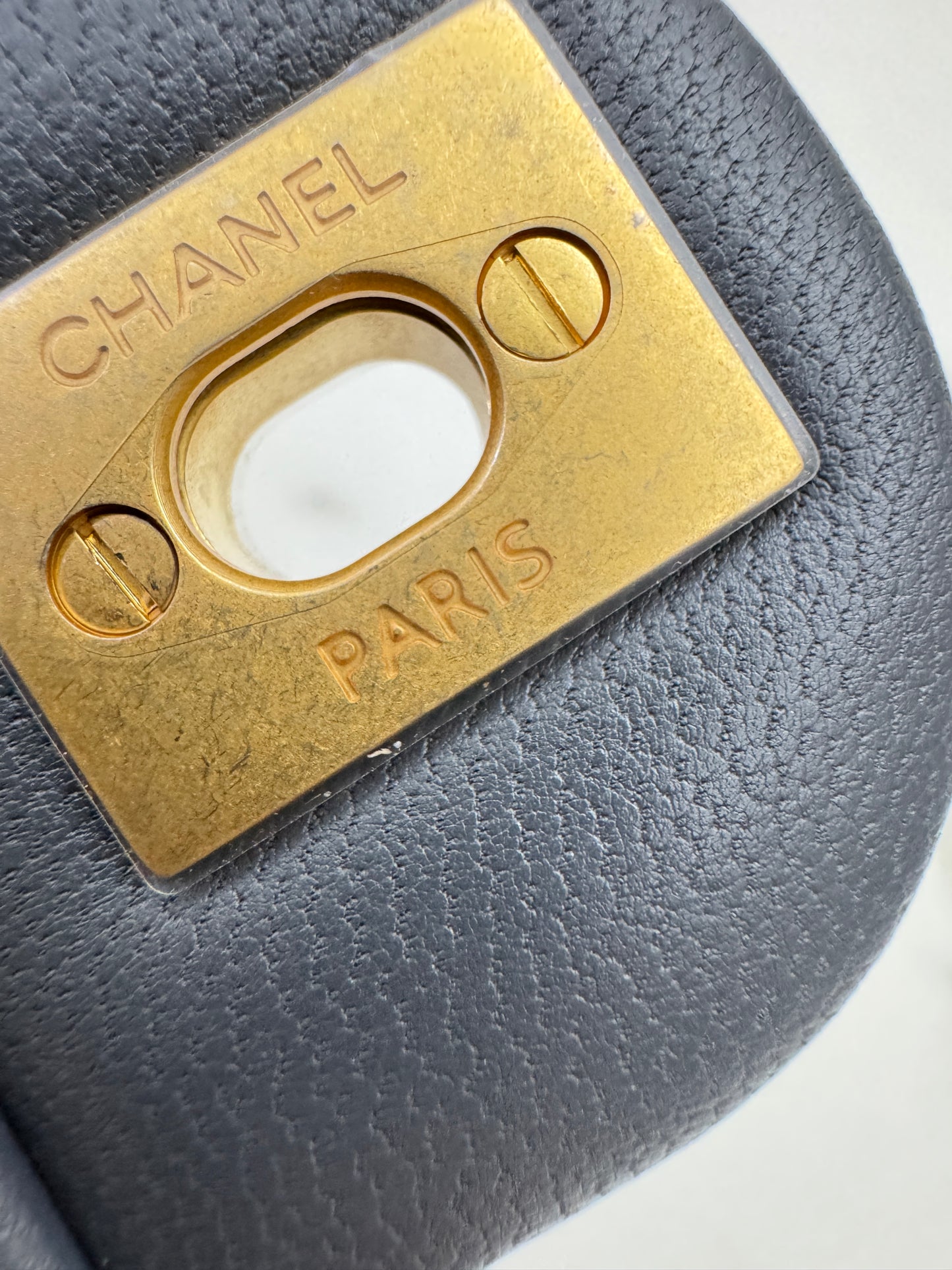 CHANEL 金球 Mini CF20 石墨灰 深灰羊皮