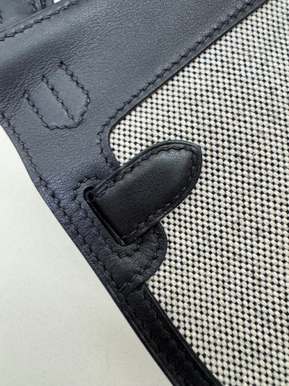 HERMES Mini Jypsiere 熊貓帆布 Swift/ Canvas