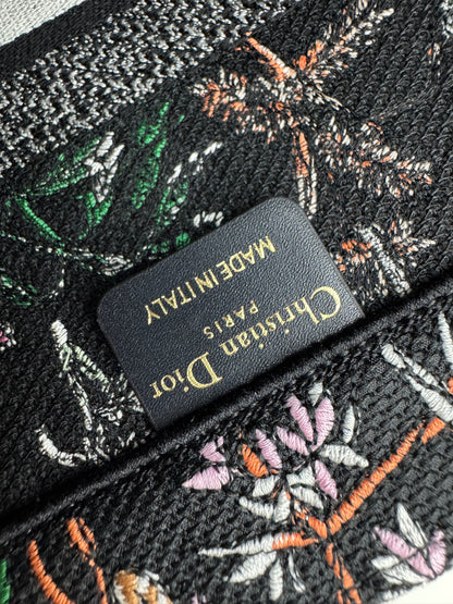 DIOR Book Tote Herbarium Black Medium