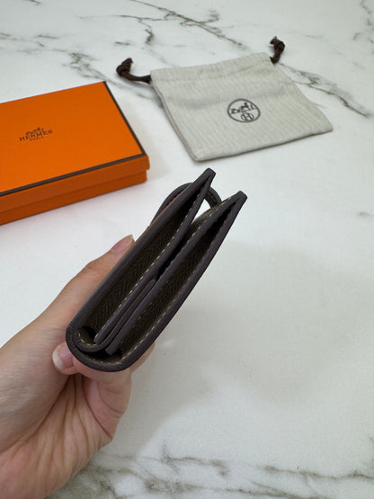HERMES Bearn Mini Wallet 帶散紙位 大象灰金扣 Etoupe GHW