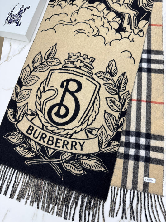 BURBERRY 雙面戰馬圍巾