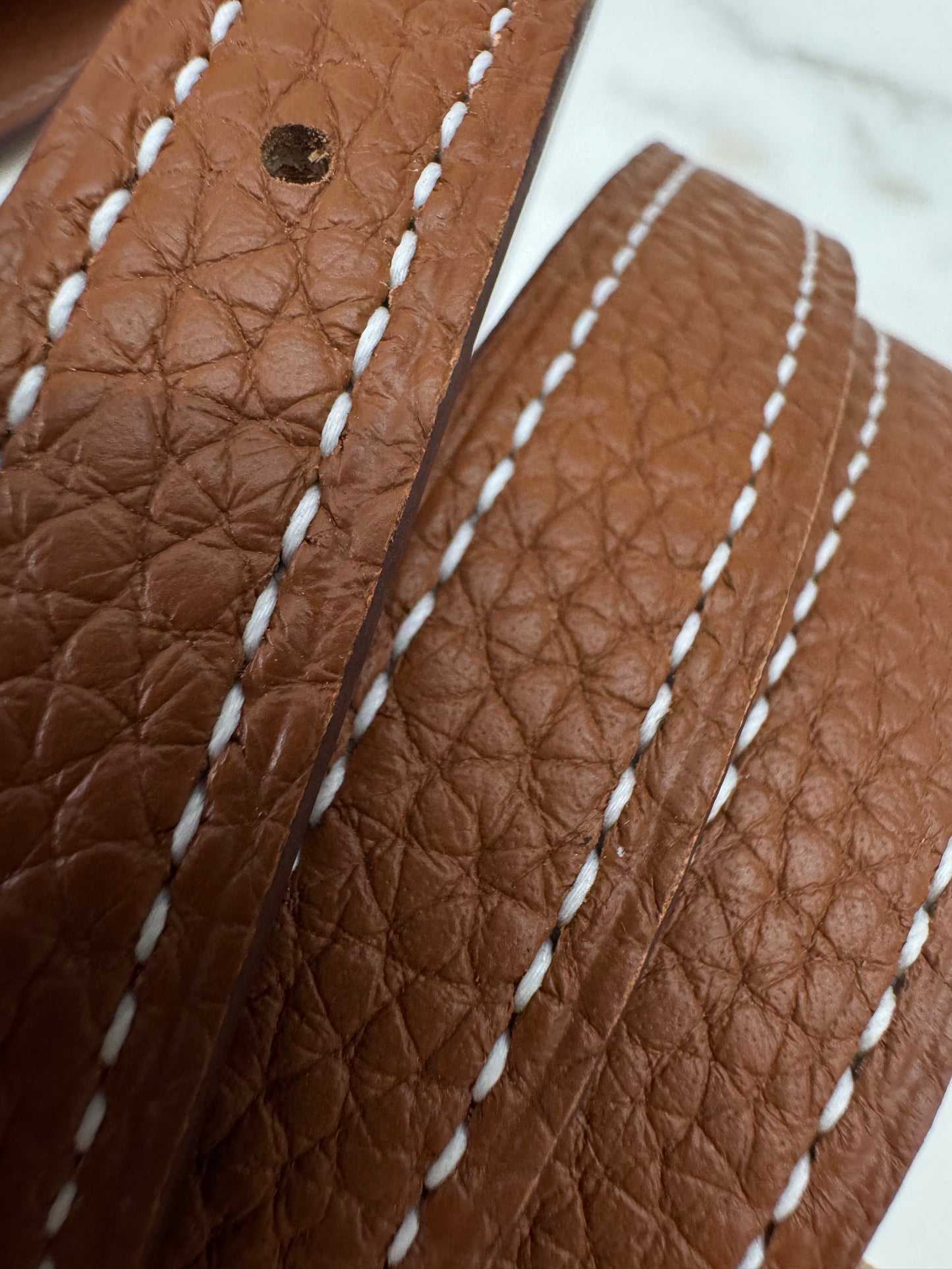 HERMES Halzan 25 金棕色金扣 TC Gold GHW