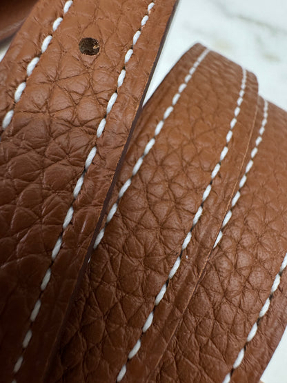 HERMES Halzan 25 金棕色金扣 TC Gold GHW