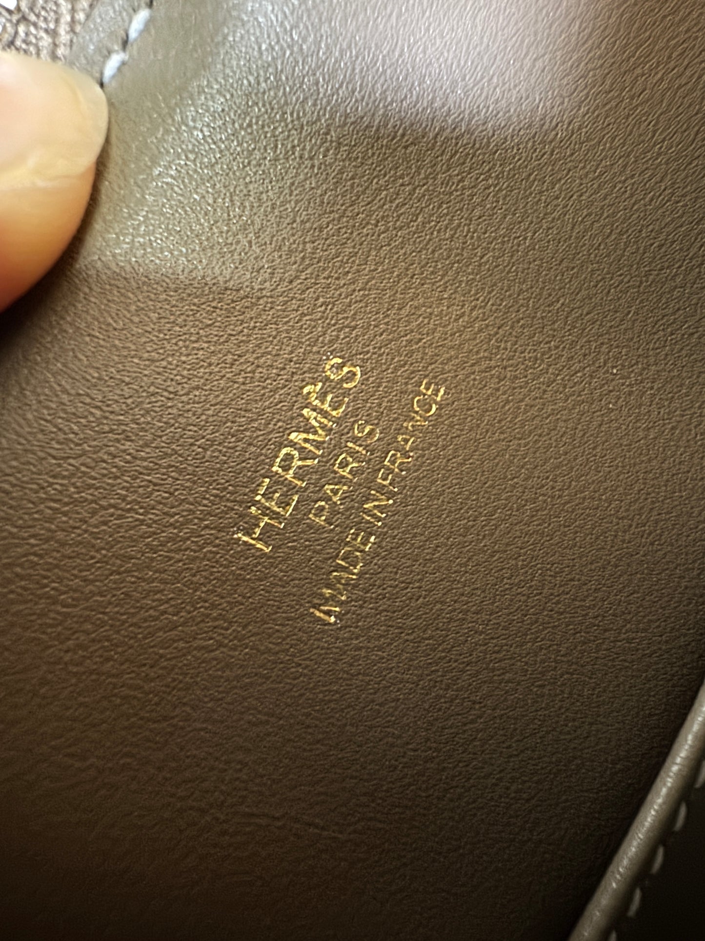 HERMES Mini Bolide 大象灰山羊皮 金扣