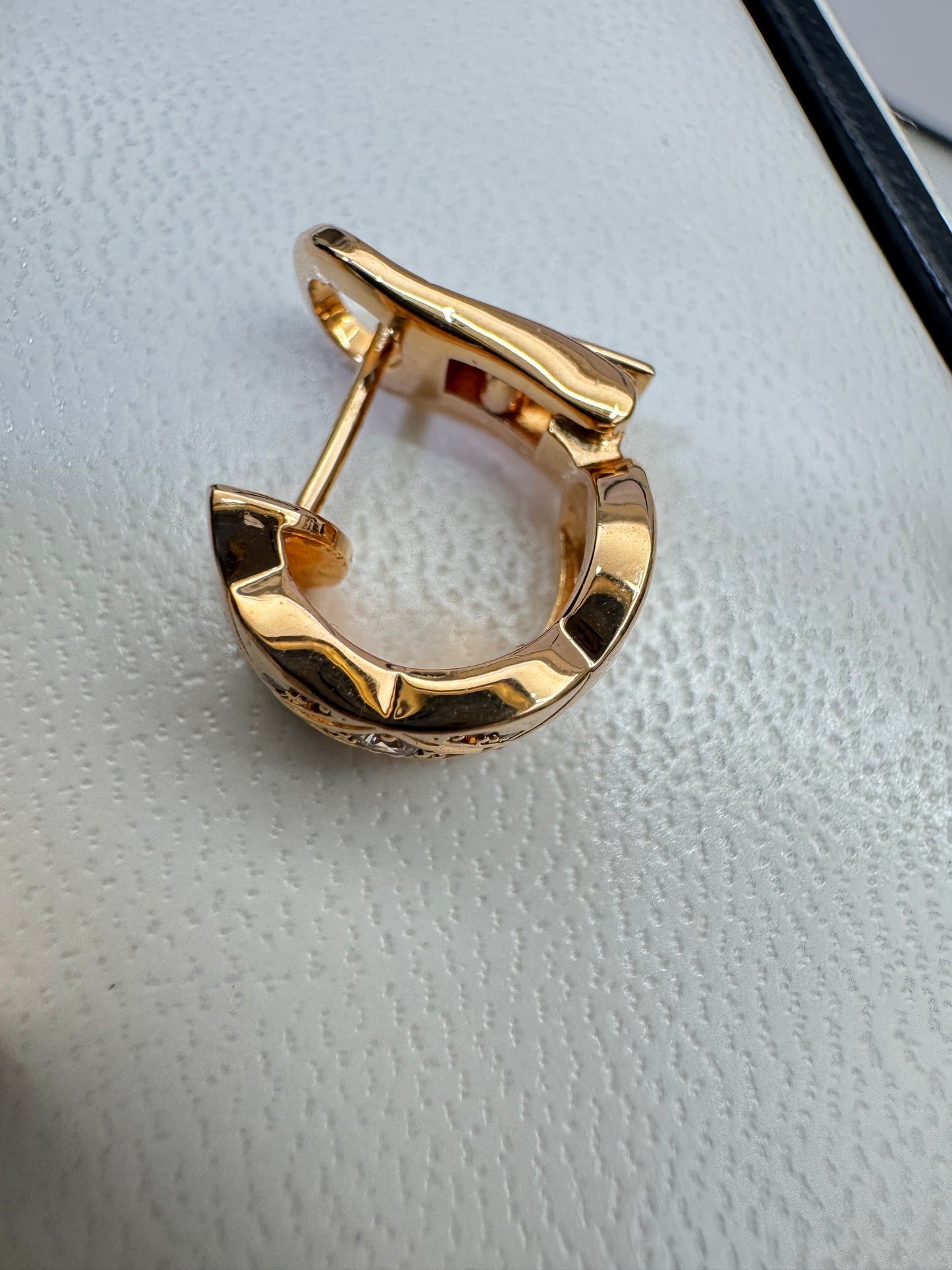 CHANEL Coco Crush 碎鑽耳環 玫瑰金