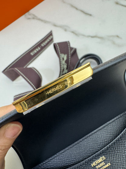 HERMES Mini Constance 黑金 Epsom Noir GHW 新鏡子版