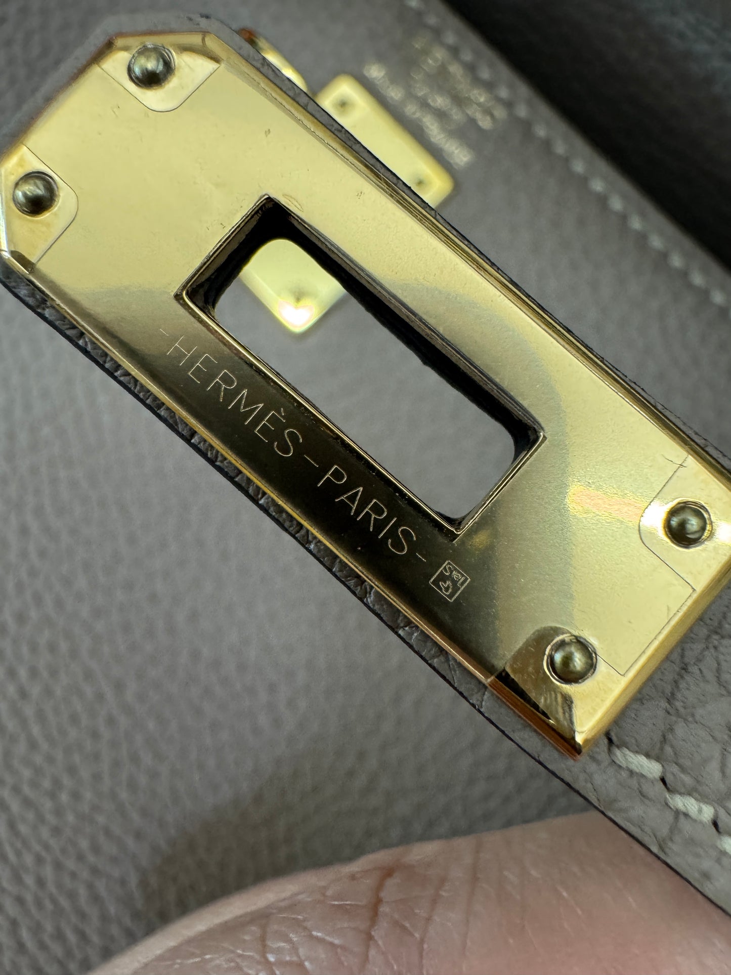 HERMES Kelly 25 斑鳩灰金扣 內縫 Togo 81 Gris Tourterelle GHW