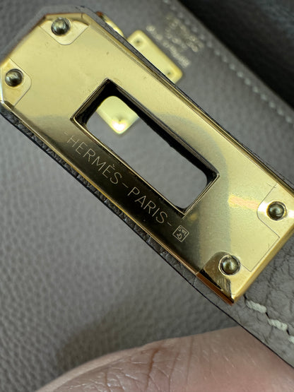 HERMES Kelly 25 斑鳩灰金扣 內縫 Togo 81 Gris Tourterelle GHW