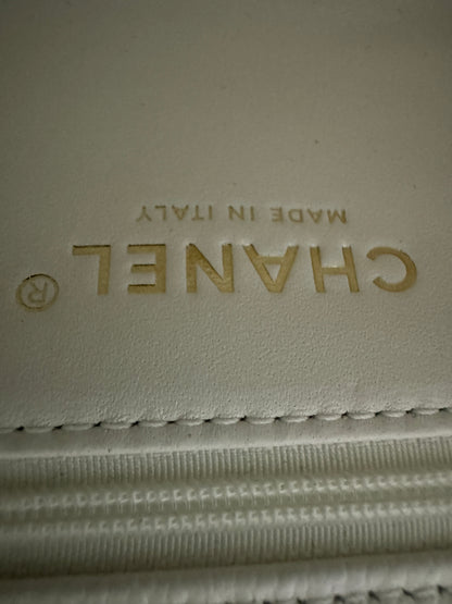 CHANEL 24P 愛心金球 白色 20cm 中號