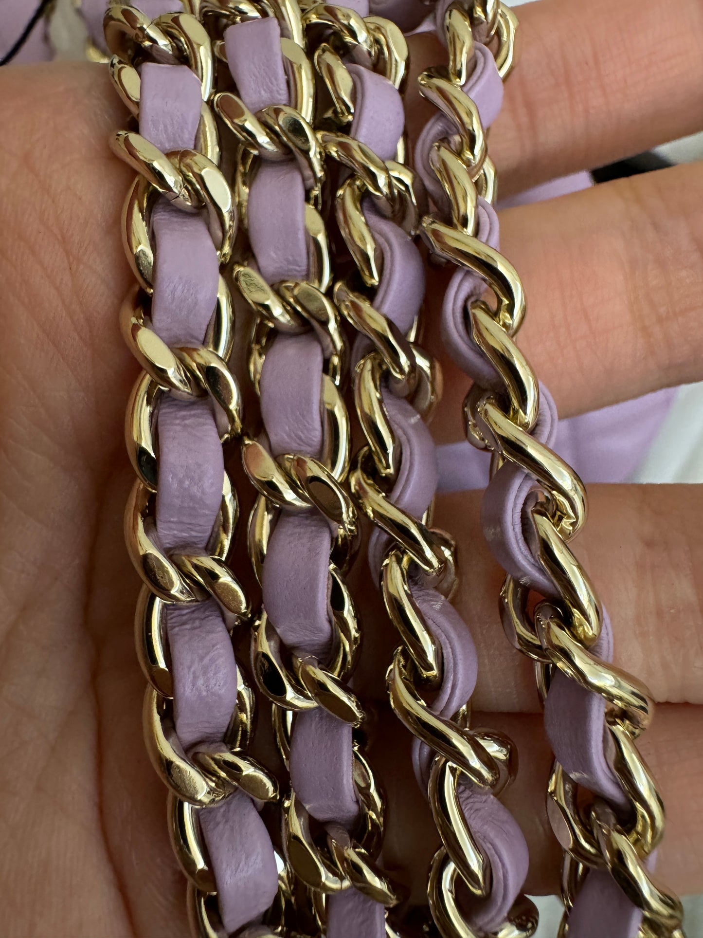 CHANEL mini cf with top handle 粉紫色 24P