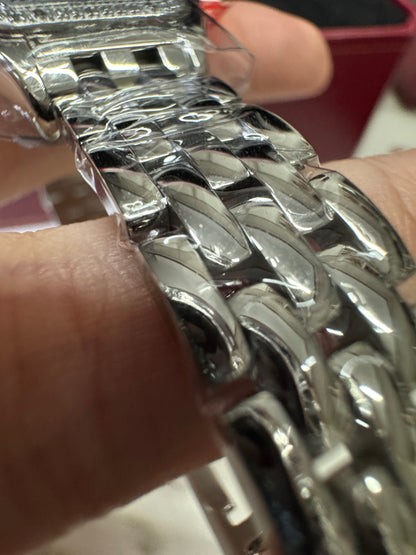 CARTIER 獵豹中號 天然真鑽 銀色