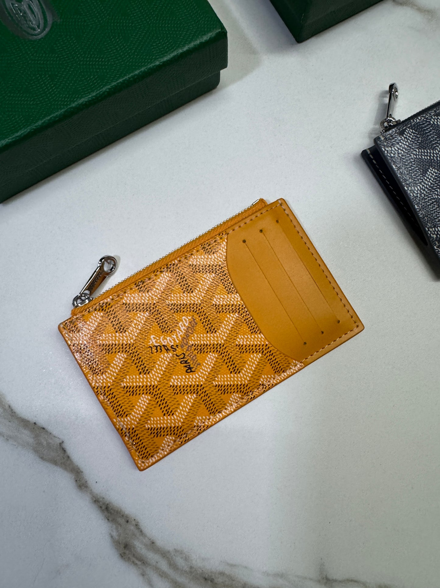 GOYARD Bourbon Zipped Cardholder 黃色