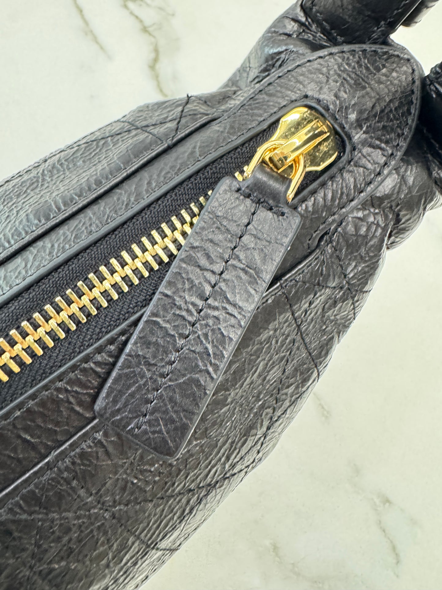 DIOR D-Journey Small 黑色油臘皮