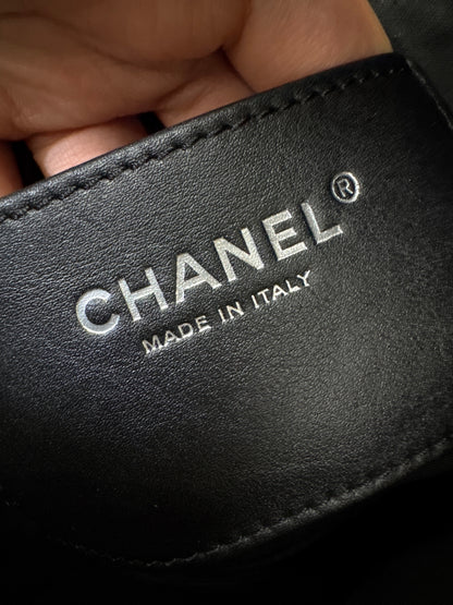 CHANEL 25Bag Small 黑銀小號 荔枝牛皮 Caviar Calfskin