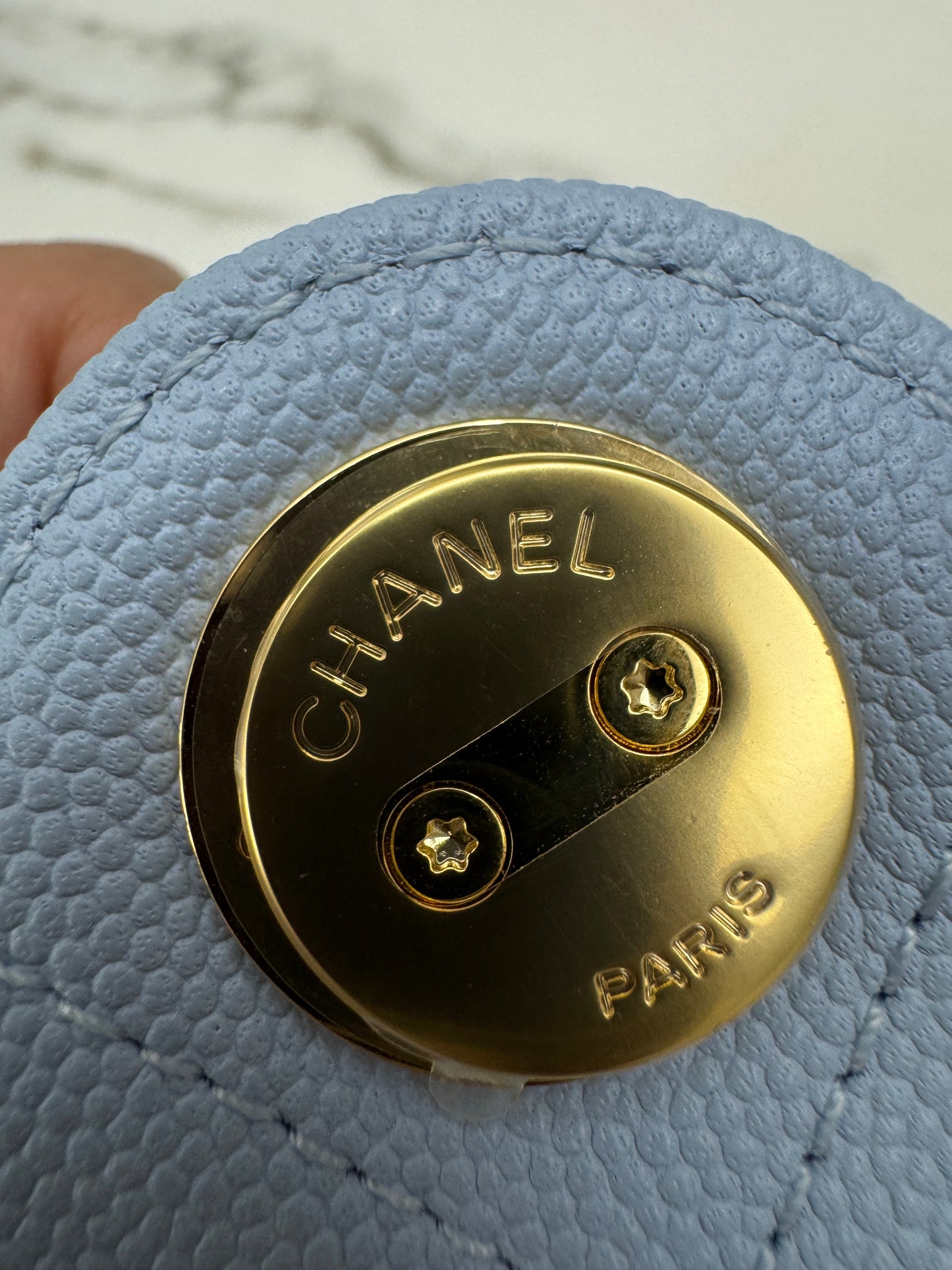 CHANEL Mini 25Bag 26A Baby Blue 亮金扣
