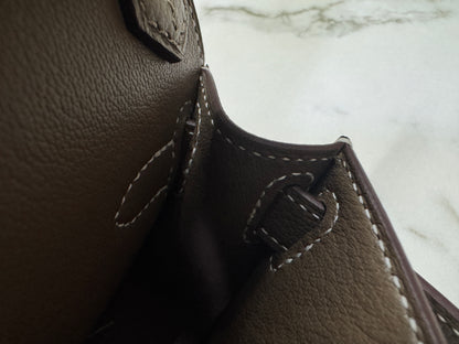 HERMES Jypsiere Mini 大象灰 金扣 evercolor 18 etoupe GHW