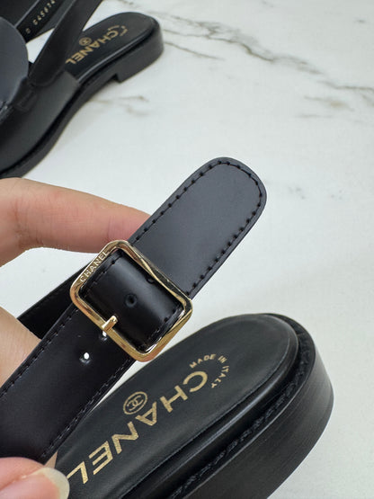 CHANEL 25P水鑽扣樂福Slingback