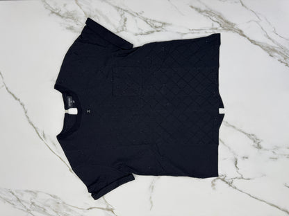 CHANEL 25S 燙鑽短袖Tee 黑色