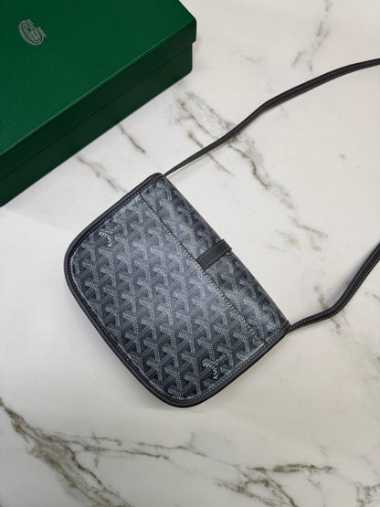GOYARD Belvedere 郵差包 灰色 PM