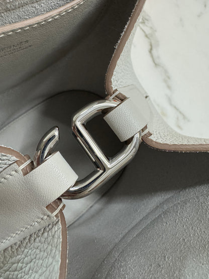 HERMES In The Loop 豬鼻菜籃子 M4奶灰色銀扣 Gris Pale PHW