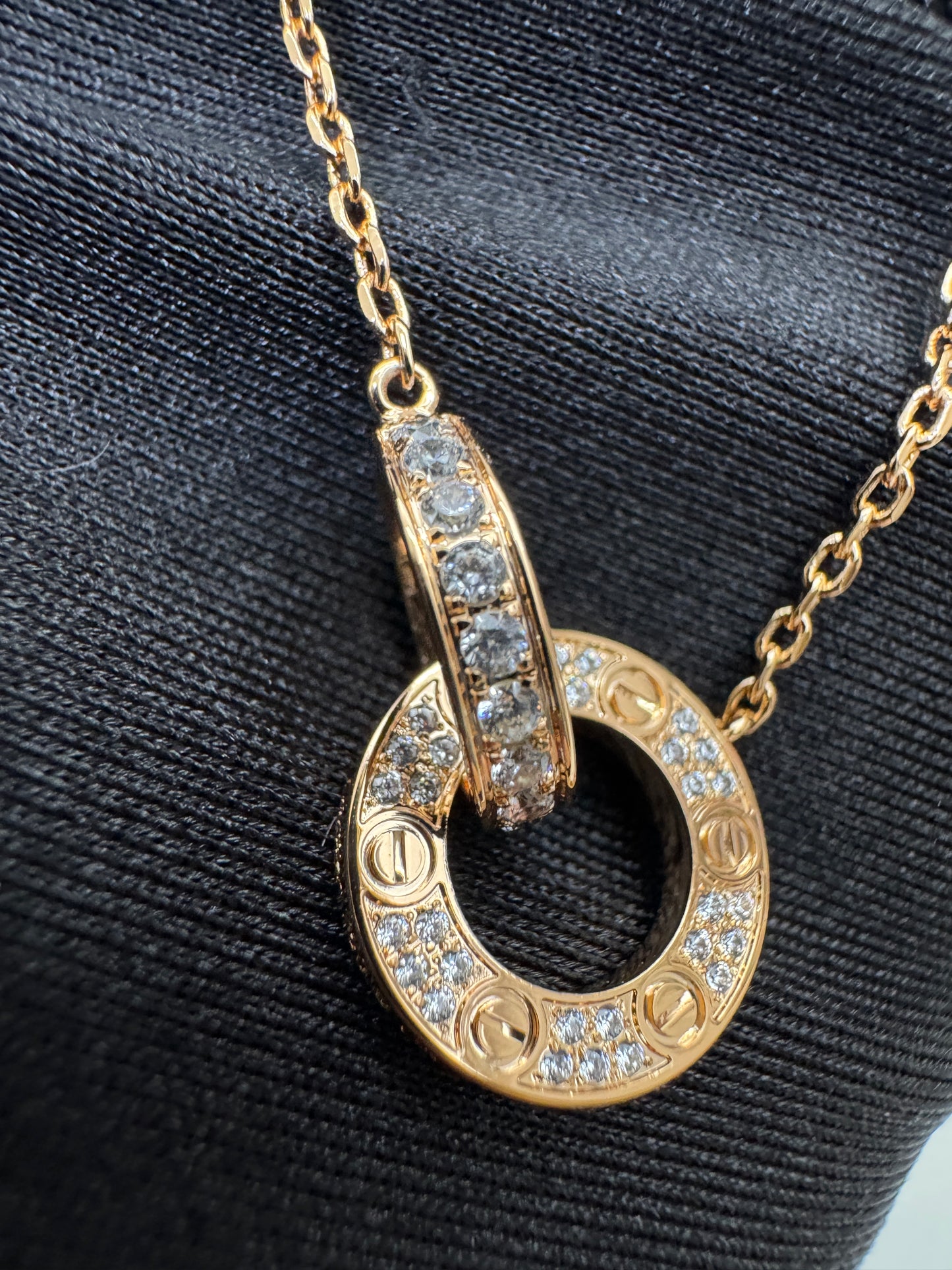 CARTIER Love Necklace 滿天星玫瑰金色