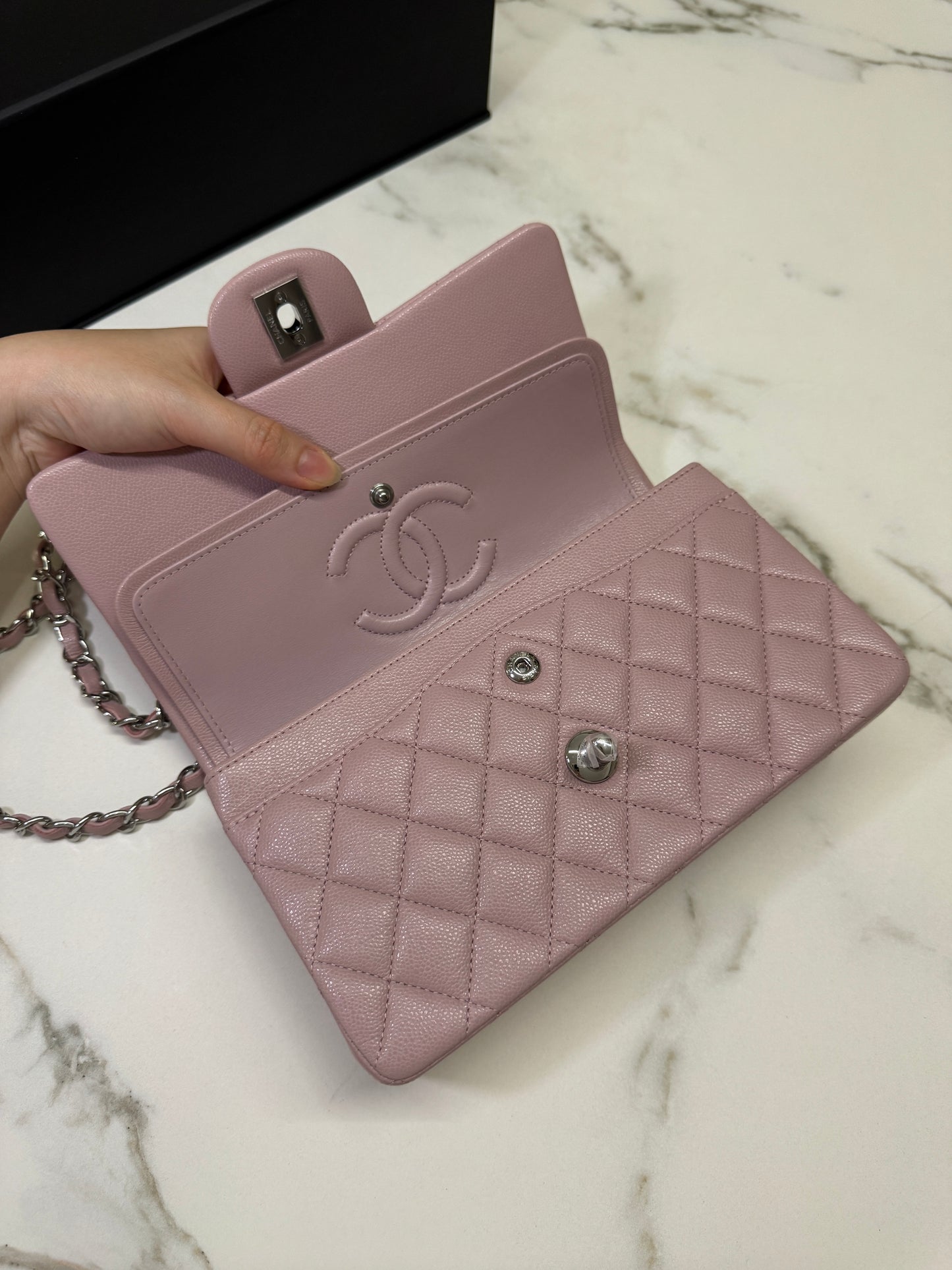 CHANEL CF23 牛皮 干燥玫瑰粉24P