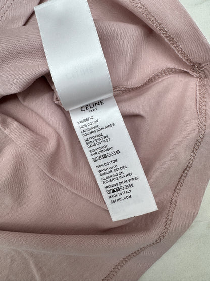 CELINE 短袖T恤 髒粉色